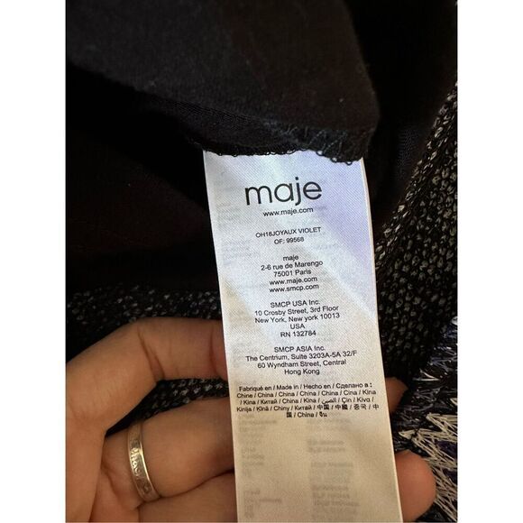 NWT Maje Womens Purple Skirt with Lace Size 2( USA size M) - Picture 9 of 11